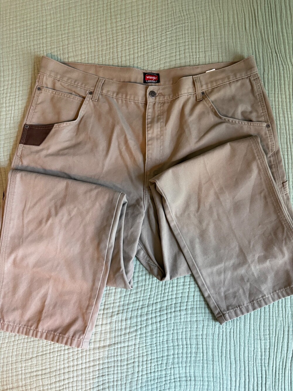 Wrangler Riggs Workwear Men’s 42x32 Khaki Carpenter Utility Work Pants Tan